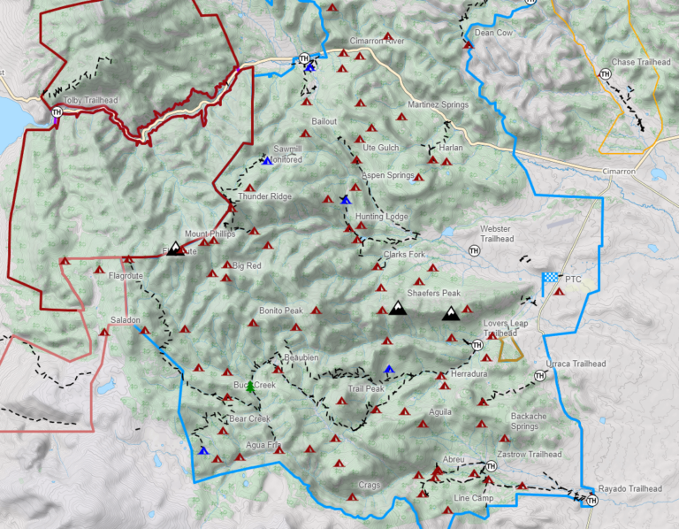 Caltopo Map Of Philmont Scout Ranch Bantam Outdoors   Caltopo Philmont Map 768x598 